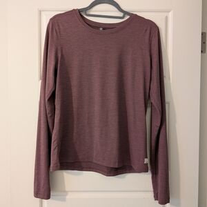 Vuori Large Women's Long Sleeve Top - dusty Light Purple